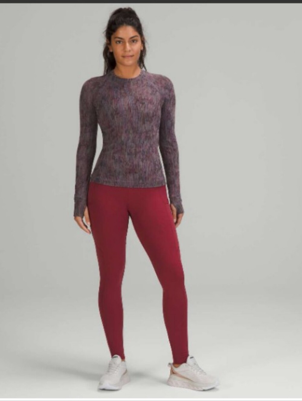 LULULEMON "Its Rulu Run" Long Sleeve Data Rush Shirt | L